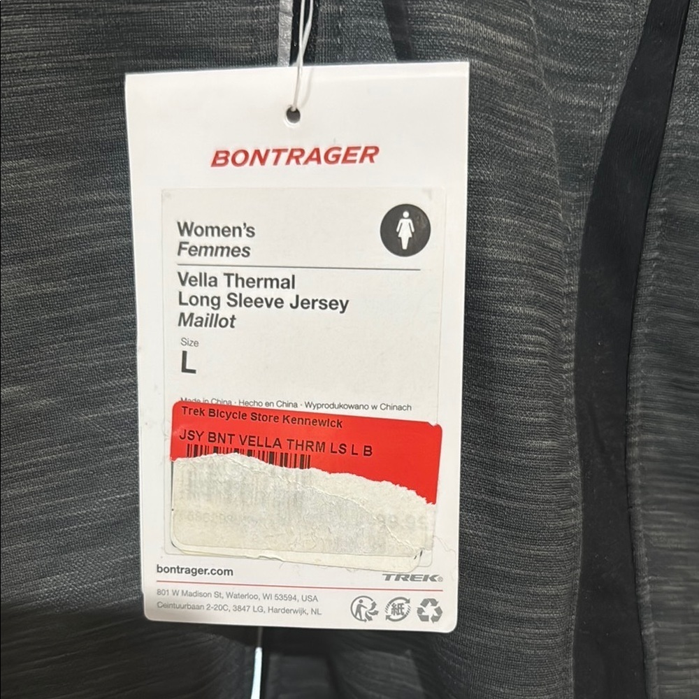 NWT bontrager Women's road bike jersey cycling Gray Jacket front zip - Picture 3 of 14